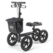 Folding Knee Scooter, Aluminum Steerable Knee Walker with Height-Adjustable Handlebar & Knee Pad, 12" V952-XGZXQCQLBDJZ6X9I8V0