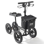 Folding Knee Scooter, Aluminum Steerable Knee Walker with Height-Adjustable Handlebar & Knee Pad, 12" V952-XGZXQCQLBDJZ6X9I8V0