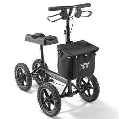 Folding Knee Scooter, Aluminum Steerable Knee Walker with Height-Adjustable Handlebar & Knee Pad, 12" V952-XGZXQCQLBDJZ6X9I8V0