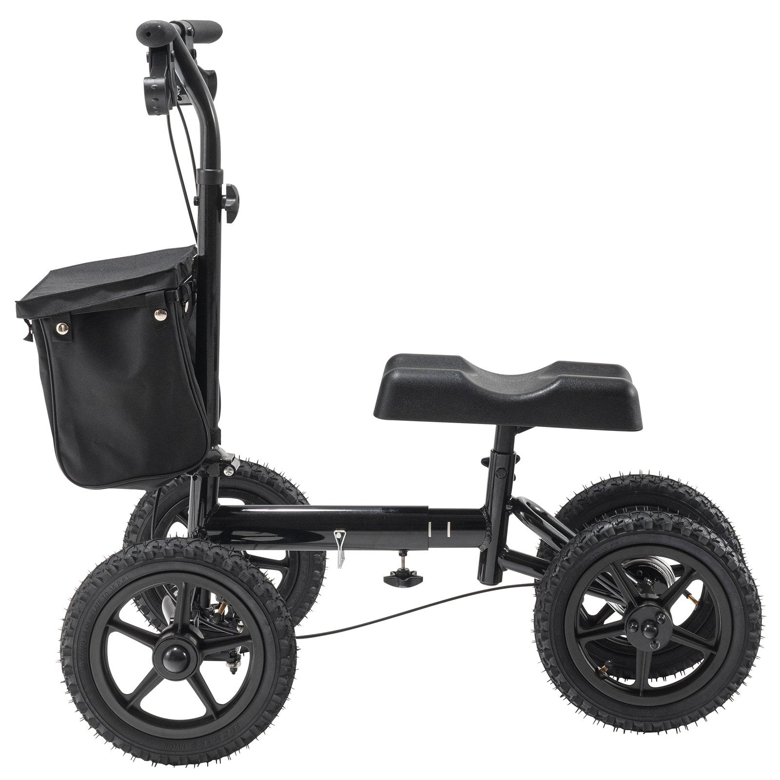 Folding Knee Scooter, Aluminum Steerable Knee Walker with Height-Adjustable Handlebar & Knee Pad, 12" V952-XGZXQCQLBDJZ6X9I8V0