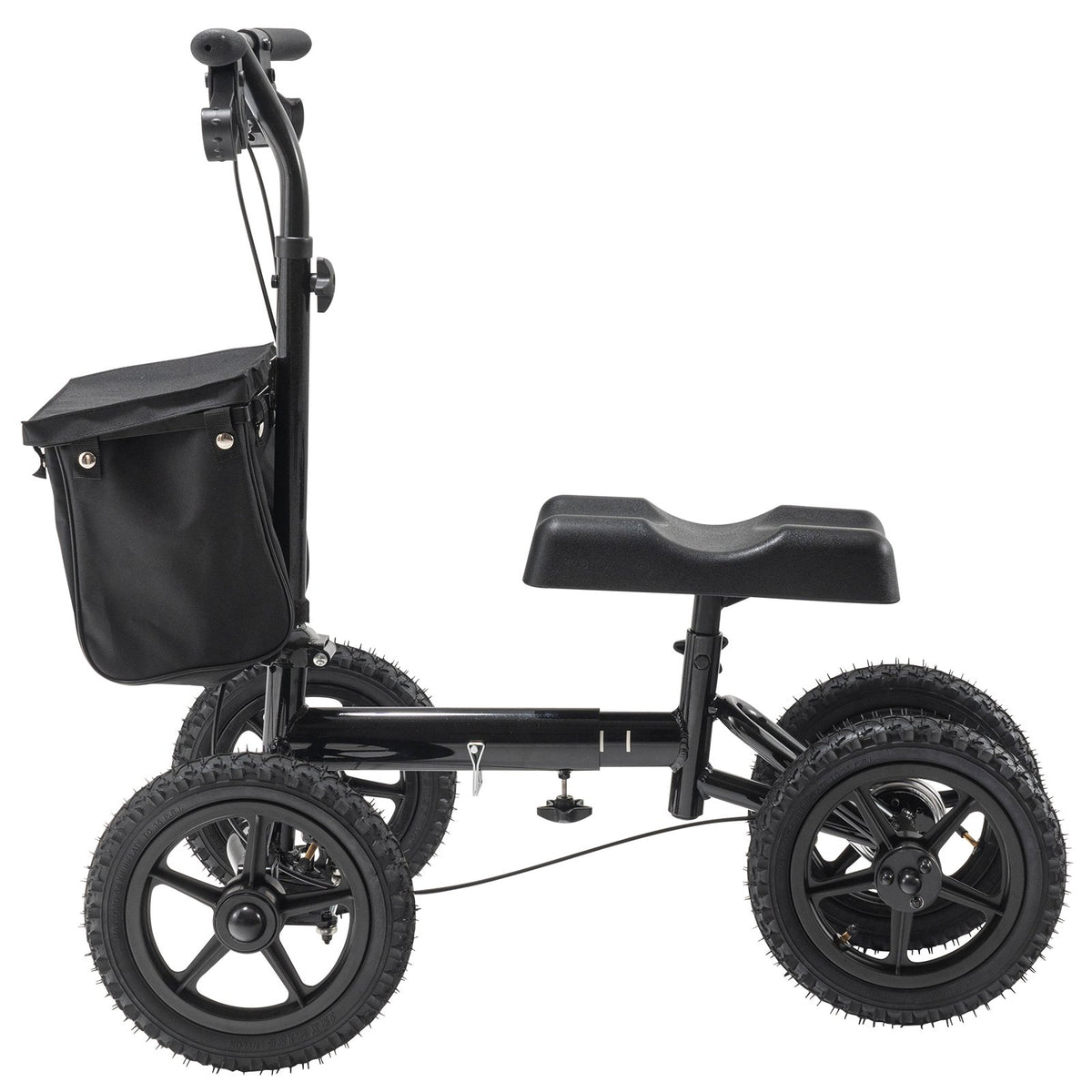 Folding Knee Scooter, Aluminum Steerable Knee Walker with Height-Adjustable Handlebar & Knee Pad, 12" V952-XGZXQCQLBDJZ6X9I8V0
