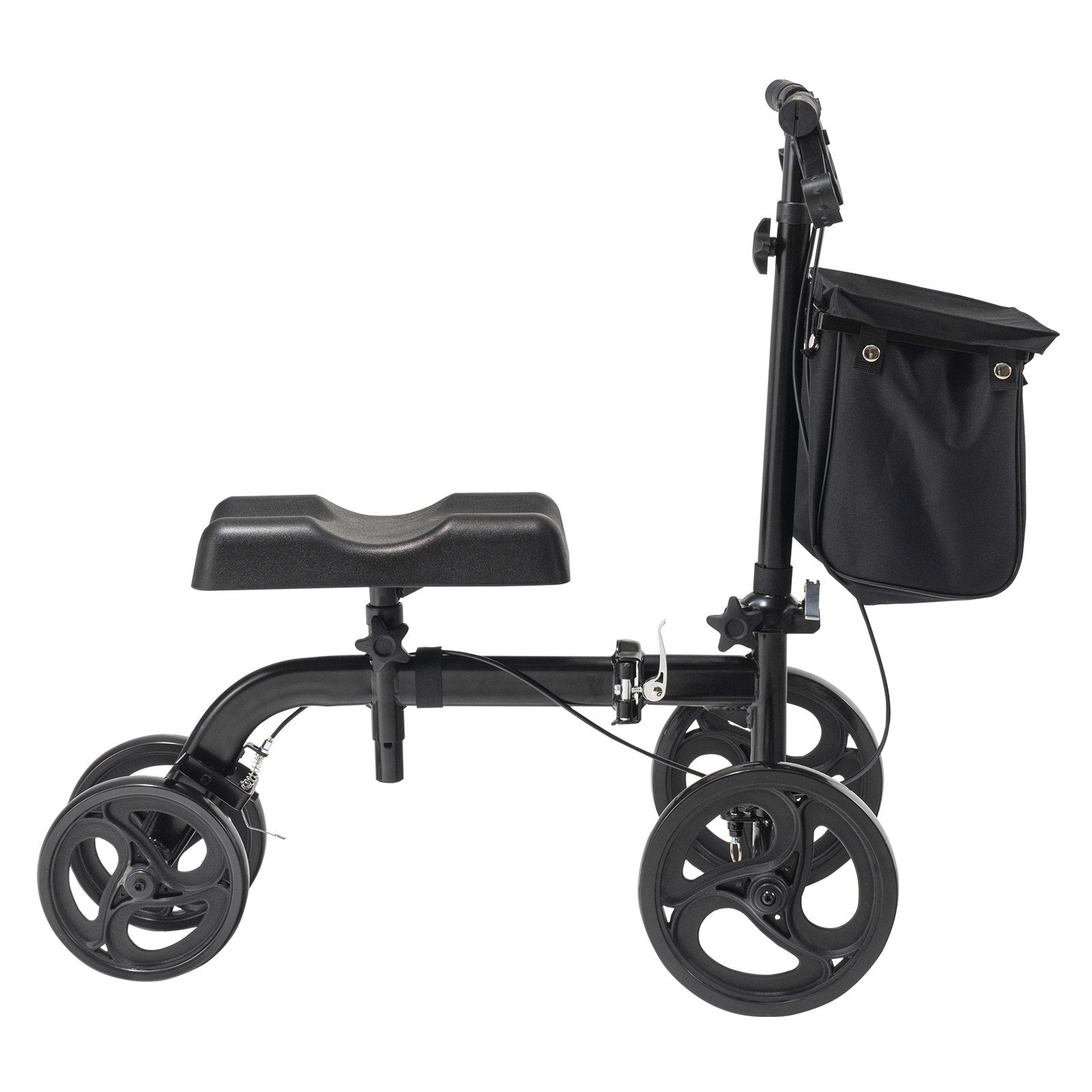 Folding Knee Scooter, Carbon Steel Steerable Knee Walker with Height-Adjustable Handlebar & Knee Pad, V952-XGZXQQ10H8SXT3HJ5V0