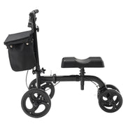 Folding Knee Scooter, Carbon Steel Steerable Knee Walker with Height-Adjustable Handlebar & Knee Pad, V952-XGZXQQ10H8SXT3HJ5V0