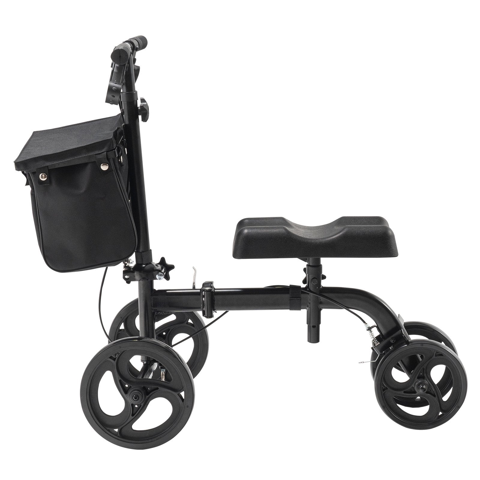 Folding Knee Scooter, Carbon Steel Steerable Knee Walker with Height-Adjustable Handlebar & Knee Pad, V952-XGZXQQ10H8SXT3HJ5V0