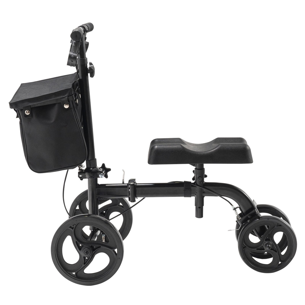 Folding Knee Scooter, Carbon Steel Steerable Knee Walker with Height-Adjustable Handlebar & Knee Pad, V952-XGZXQQ10H8SXT3HJ5V0