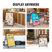 A Frame Sidewalk Sign, 61x91cm Heavy Duty Slide-in Signboard Holder, Double-Sided Folding Sandwich Board V952-XHBZA2436INCHM1FCV0