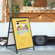 A Frame Sidewalk Sign, 61x91cm Heavy Duty Slide-in Signboard Holder, Double-Sided Folding Sandwich Board V952-XHBZA2436INCHM1FCV0
