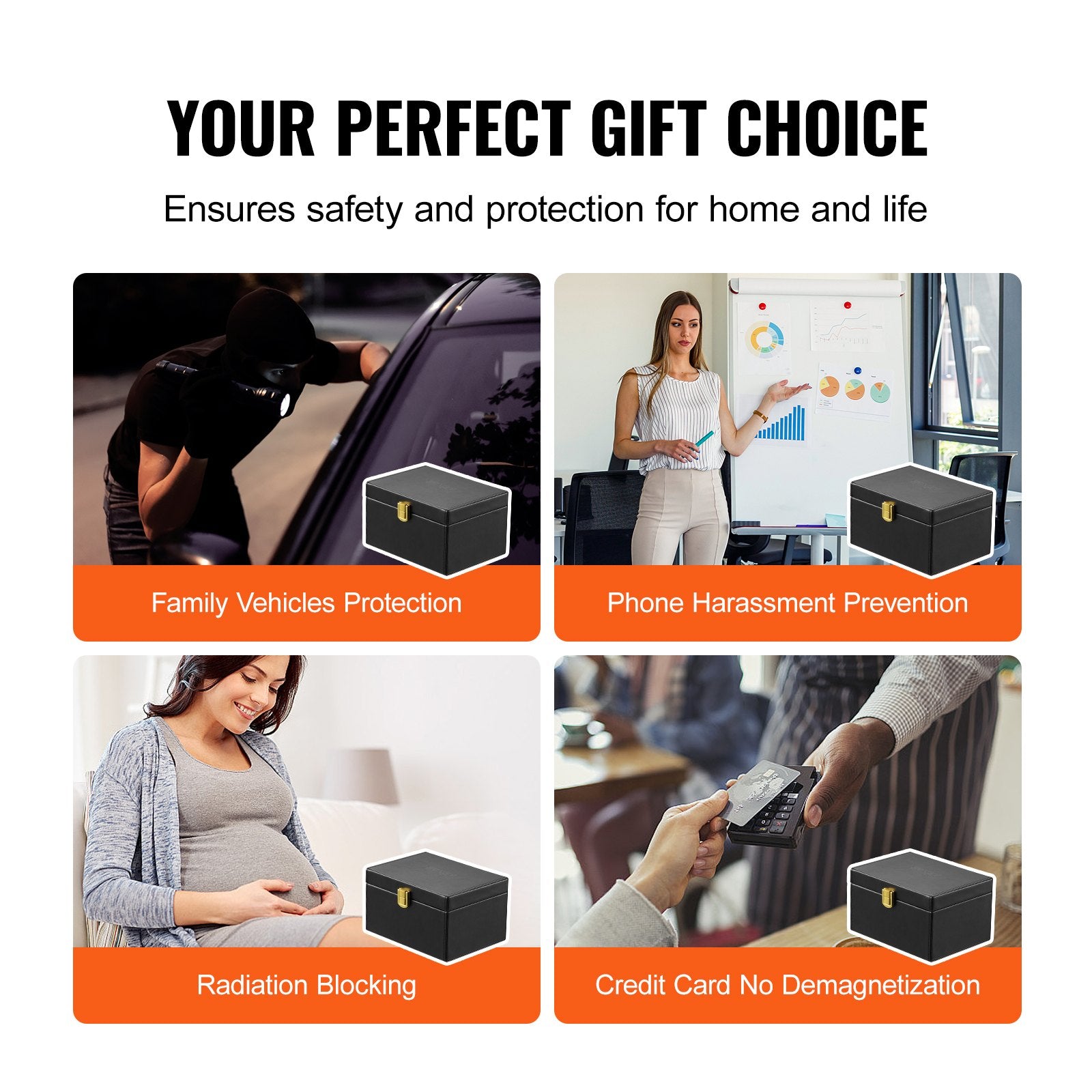 Faraday Box Signal Blocking Holder for 5~8 Car Keys with 2 Key Bags Black V952-XHPBHJTZ6347WKCJLV0