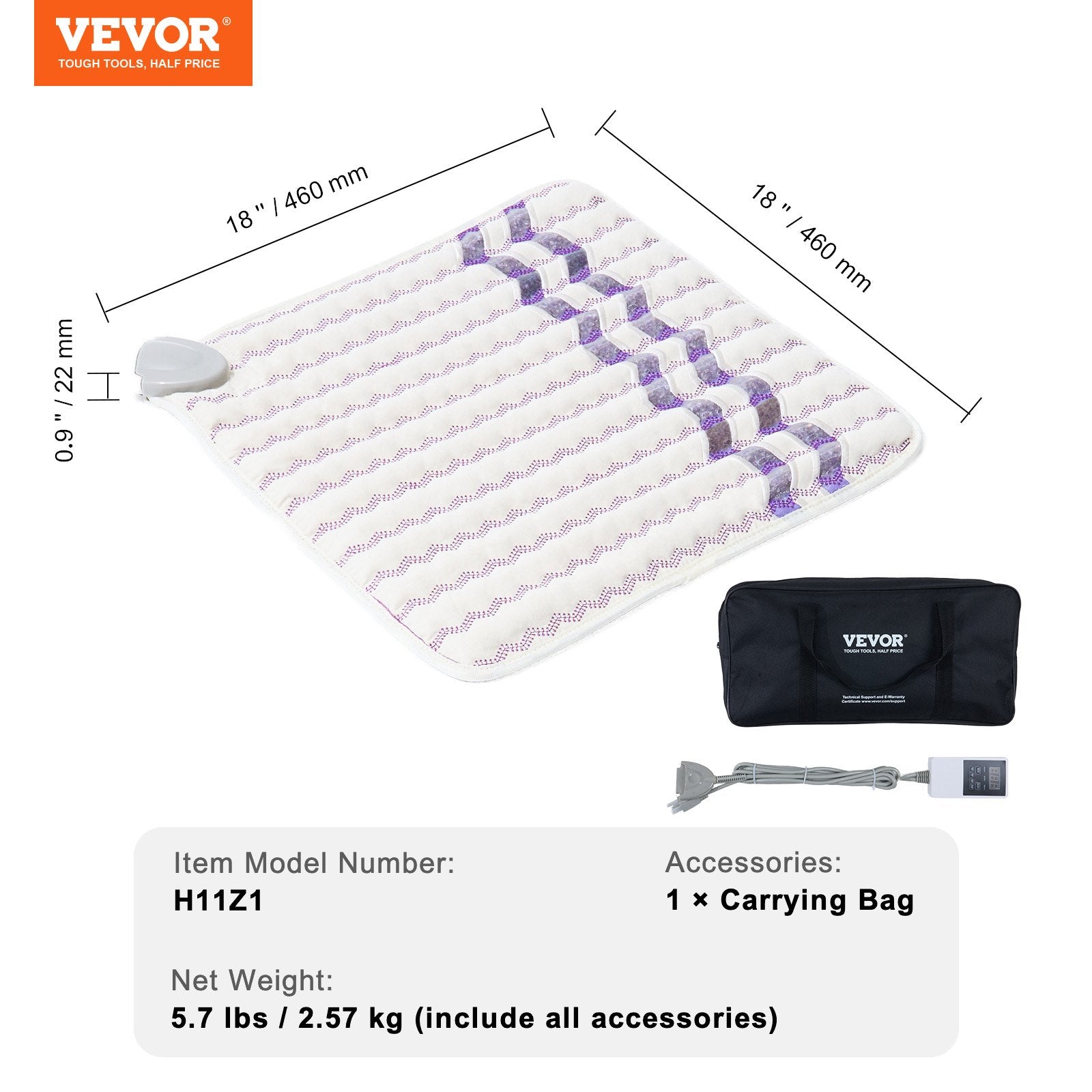 Far Infrared Heating Pad Amethyst Gemstones Heating Mat with Negative Ions V952-XHZSJJRDXHL1GQGIEV3