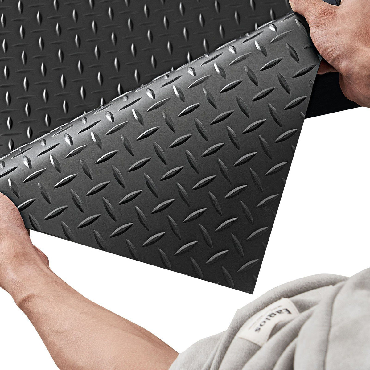 Garage Floor Roll, 1.22 x 7.62 m Garage Flooring Mat, 3 mm Thickened Rubber Diamond Plate Floor Protector V952-XJJZCKDDXJ42VDDB8001V0