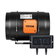 Inline Duct Fan, 203.2mm 506.2 CFM with Temperature Humidity Controller, Quiet EC-motor Ventilation Exhaust V952-XLGDFJYCHSEC8T5SCV3