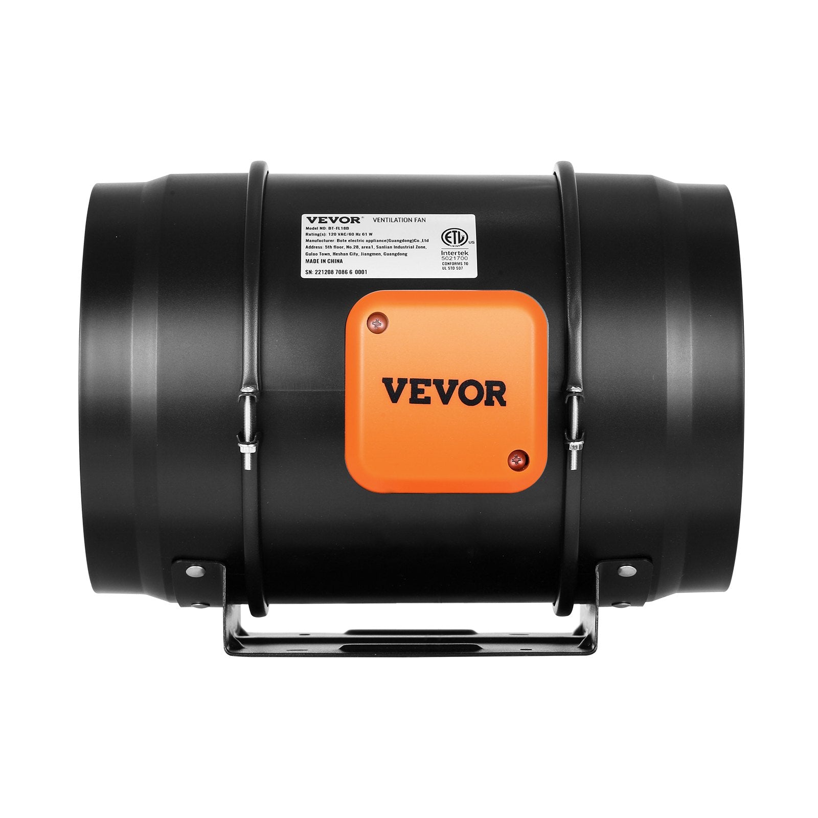 Inline Duct Fan, 203.2mm 506.2 CFM with Temperature Humidity Controller, Quiet EC-motor Ventilation Exhaust V952-XLGDFJYCHSEC8T5SCV3
