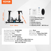 Bike Trainer Stand, Fluid Stationary Bike Stand for 26"-29" Wheels, Noise Reduction Fluid Flywheel, Portable V952-XLJLTPTDJBD0F1RZUV0