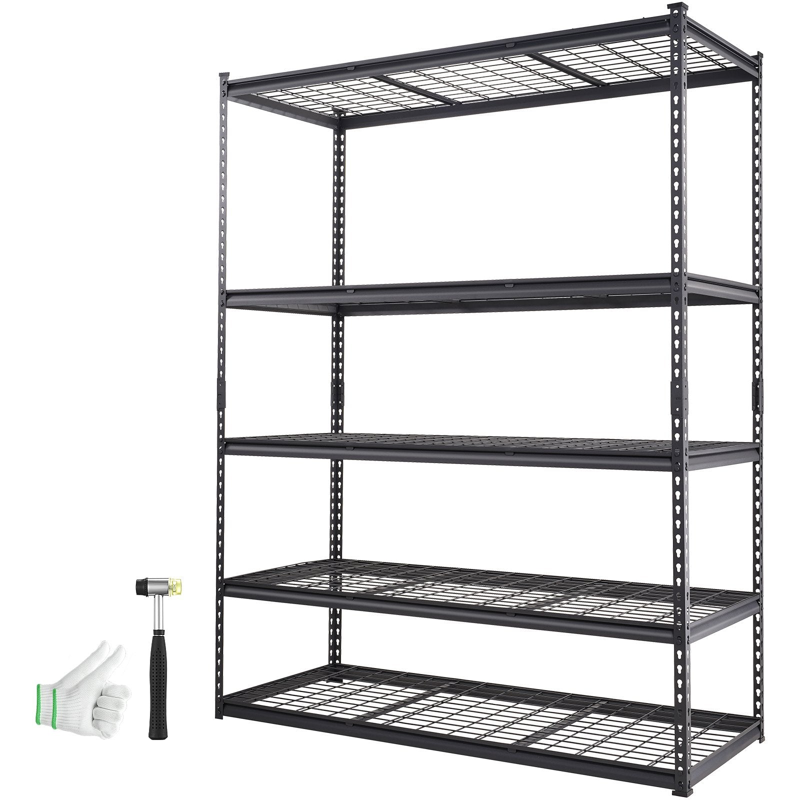 Storage Shelving Unit, 5-Tier Adjustable, 2000 lbs Capacity, Heavy Duty Garage Shelves Metal Organizer Wire V952-XLZLKHJCL24DXIG4AV0