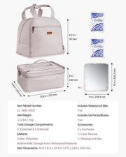 Breast Pump Backpack, Breast Feeding Bag with Ice Pack, Fits for S1/S2, Pumping Accessories & Breastmilk V952-XNBBBDHHS000EU7VG001V0