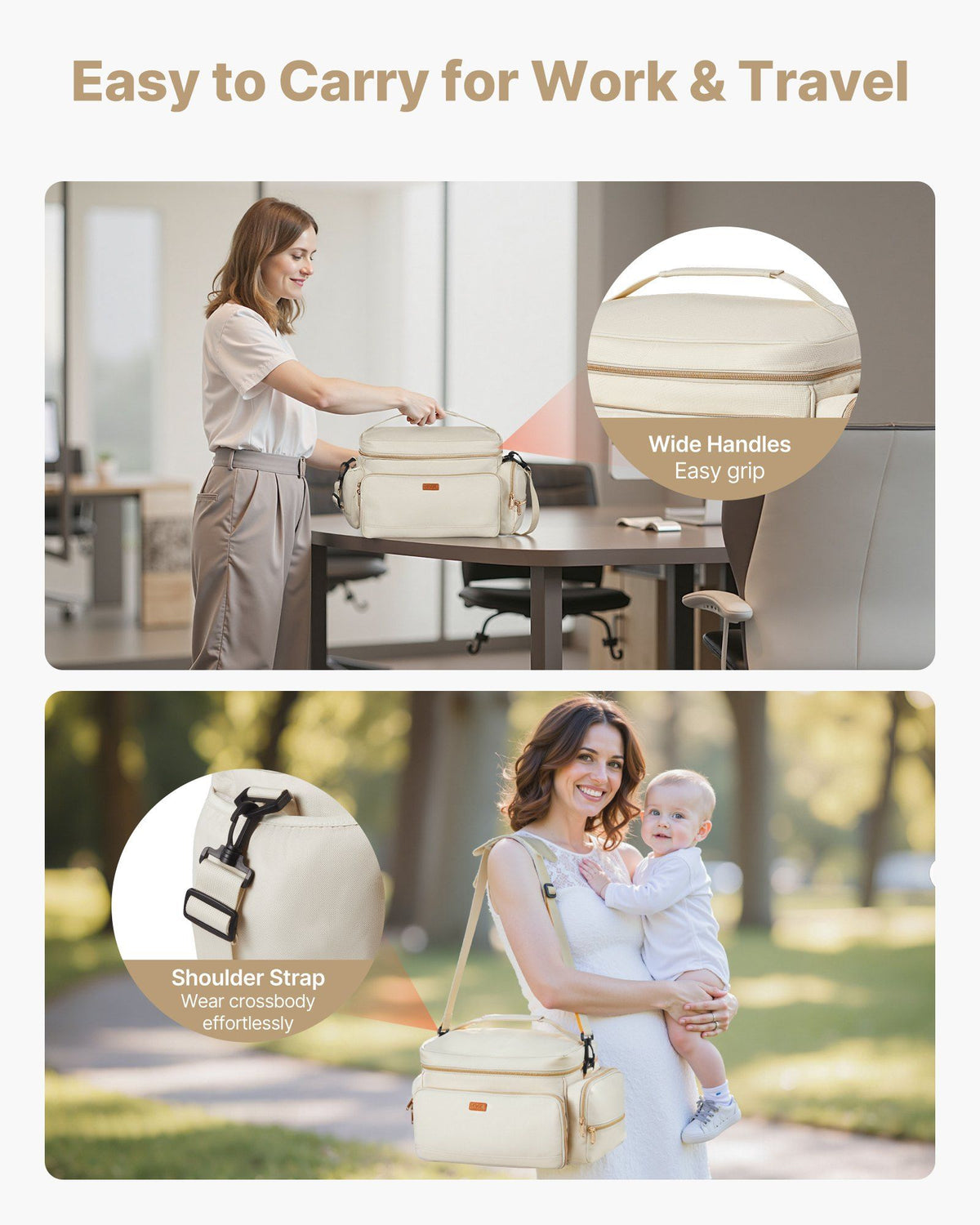 Breast Pump Bag, Breast Feeding Bag with Waterproof Mat, Fits for S1/S2, Pumping Accessories & Breastmilk V952-XNBSTBDHHS009R5W4001V0