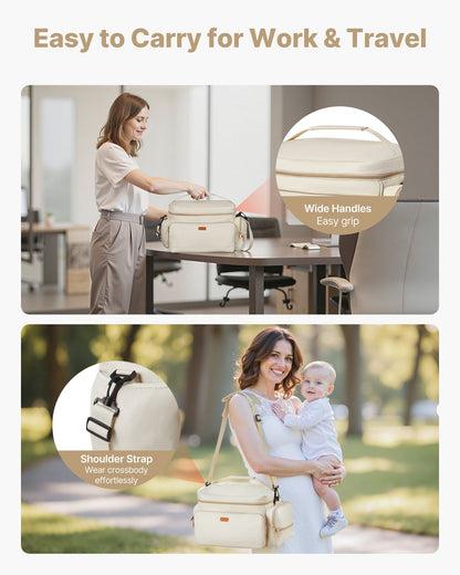 Breast Pump Bag, Breast Feeding Bag with Waterproof Mat, Fits for S1/S2, Pumping Accessories & Breastmilk V952-XNBSTBDHHS009R5W4001V0