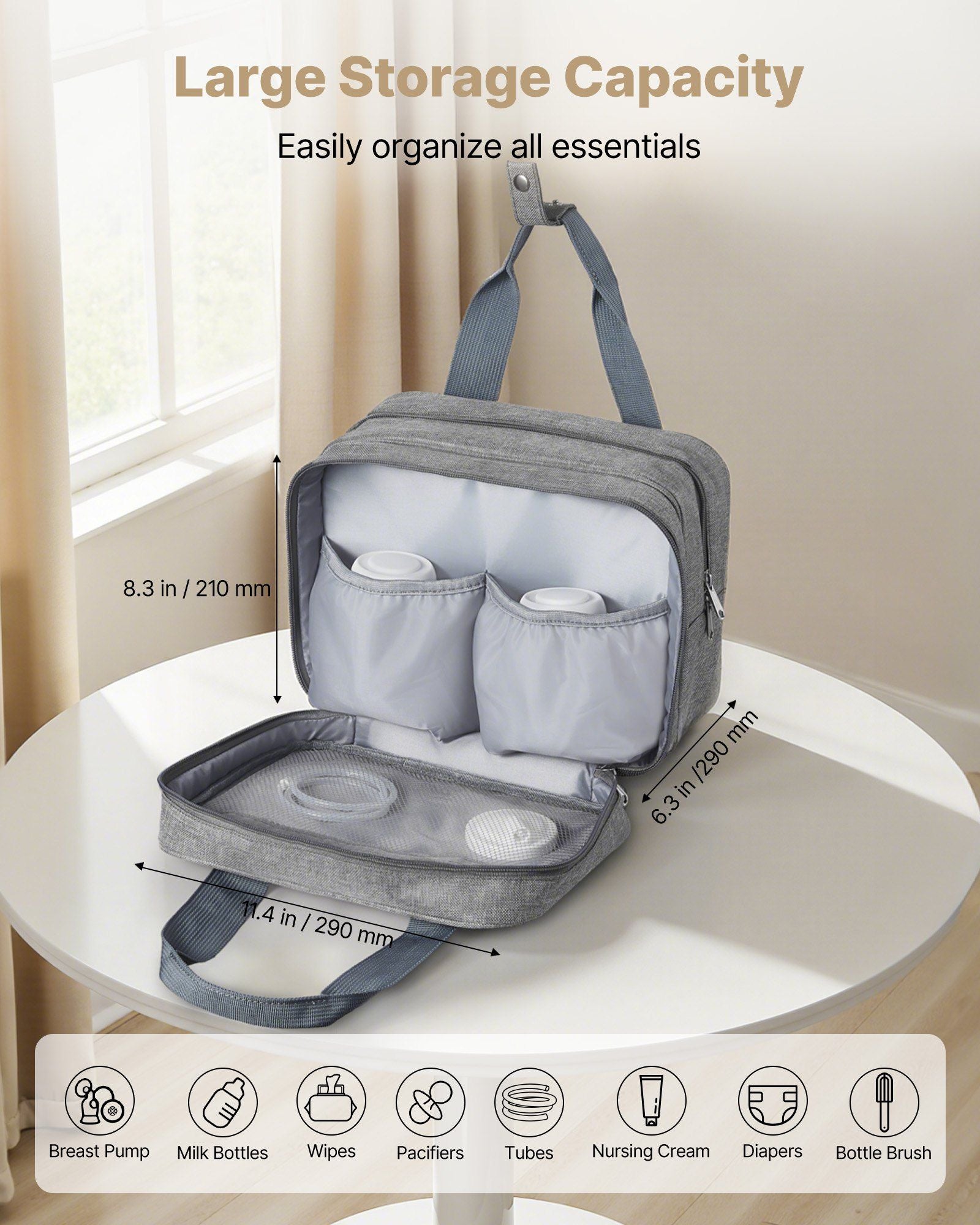 Wearable Breast Pump Bag, Breast Feeding Bag with Ice Pack, Fits for M5/M6, Pumping Accessories & Breastmilk V952-XNBSTBZHHSDLLVDDX001V0