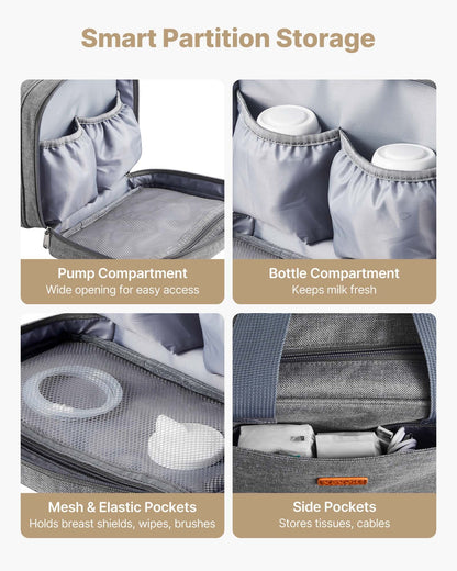 Wearable Breast Pump Bag, Breast Feeding Bag with Ice Pack, Fits for M5/M6, Pumping Accessories & Breastmilk V952-XNBSTBZHHSDLLVDDX001V0