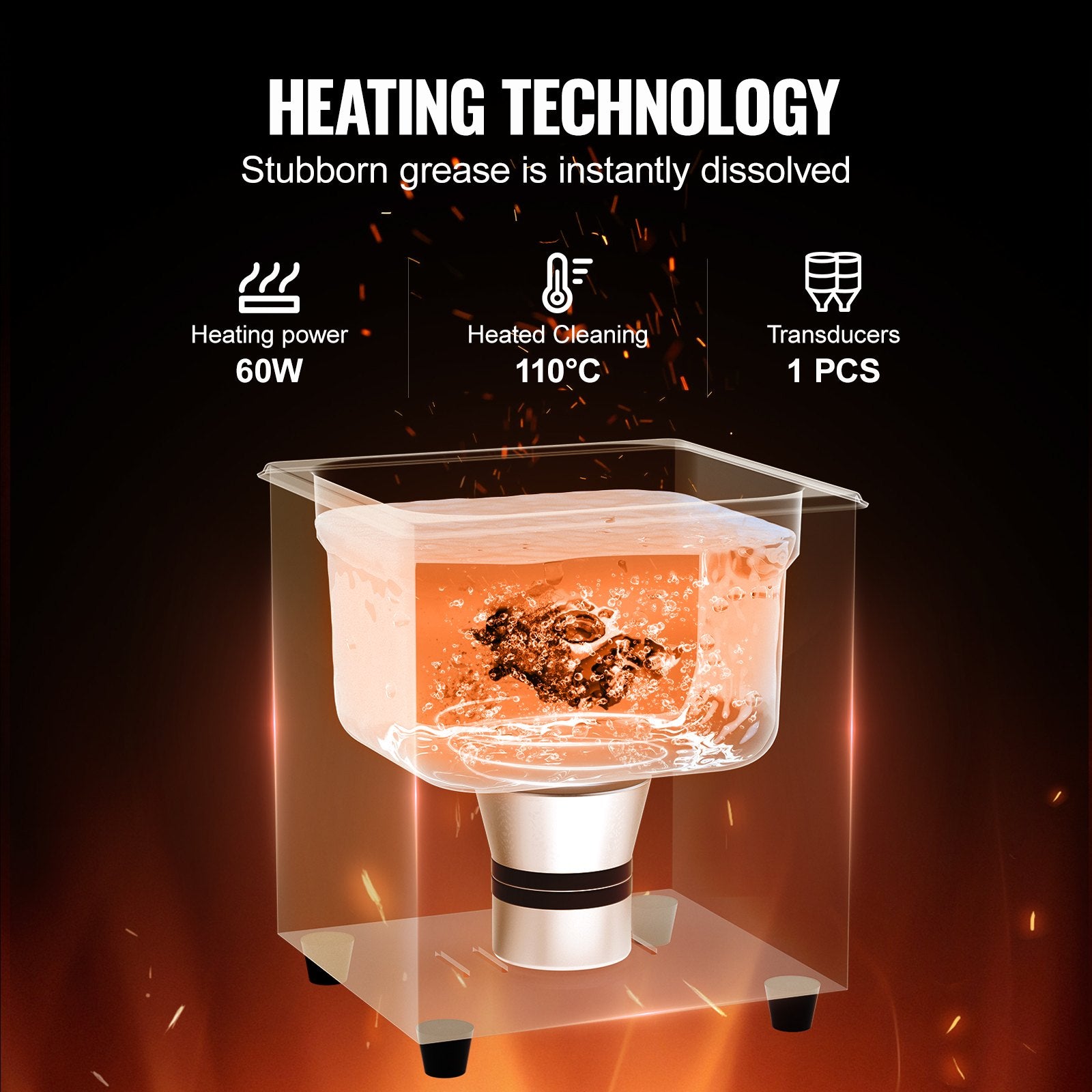 2L Ultrasonic Cleaner with Heater Timer & Basket, Professional Digital Sonic Cavitation Machine, 60W Cleaning V952-XNKZCSBQXJ2L7F8OCV3