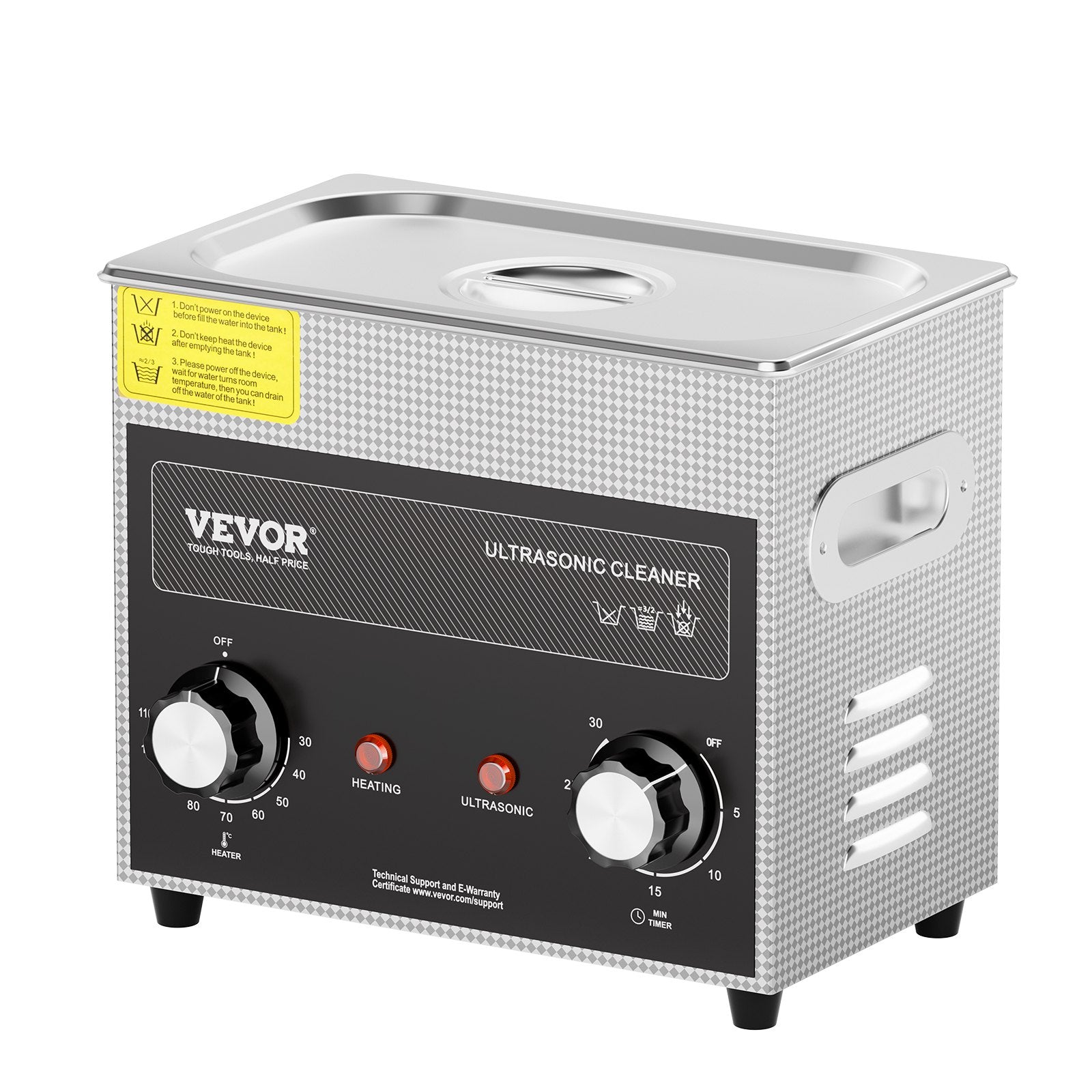 3L Ultrasonic Cleaner with Heater Timer & Basket, Professional Digital Sonic Cavitation Machine, 120W V952-XNKZCSBQXJ3LRE6AMV3