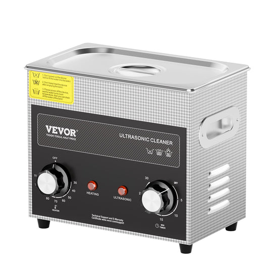 3L Ultrasonic Cleaner with Heater Timer & Basket, Professional Digital Sonic Cavitation Machine, 120W V952-XNKZCSBQXJ3LRE6AMV3