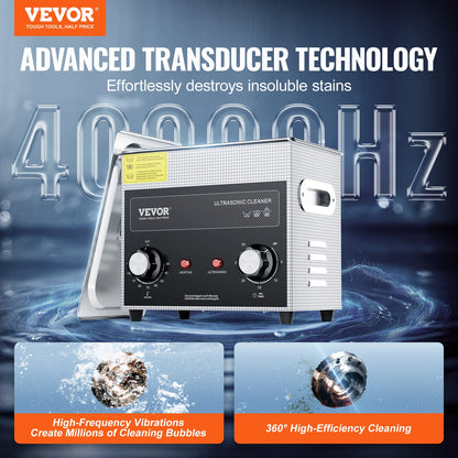 3L Ultrasonic Cleaner with Heater Timer & Basket, Professional Digital Sonic Cavitation Machine, 120W V952-XNKZCSBQXJ3LRE6AMV3
