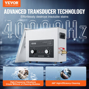 6L Ultrasonic Cleaner with Heater Timer & Basket, Professional Digital Sonic Cavitation Machine, 180W V952-XNKZCSBQXJ6LXGH6VV3