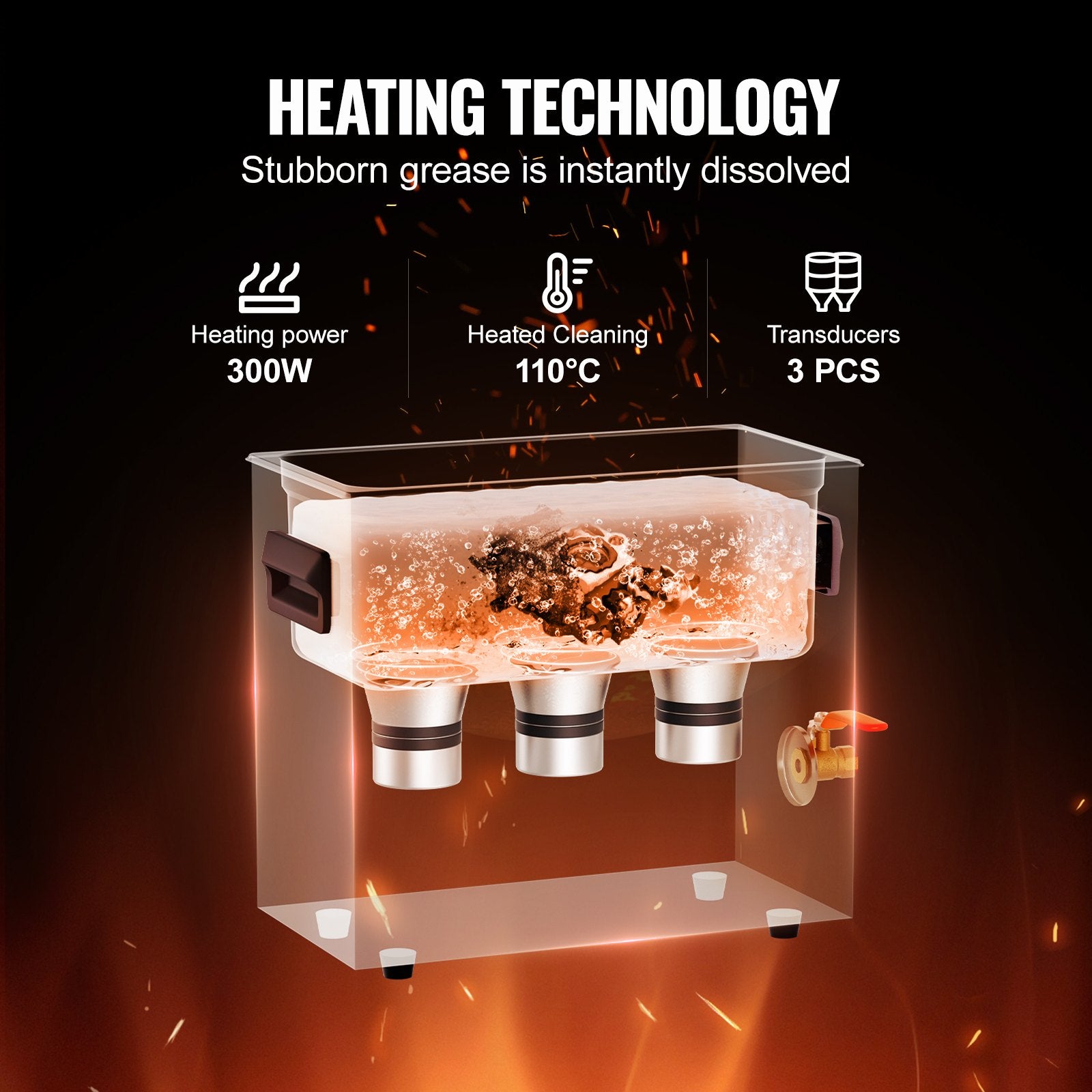 6L Ultrasonic Cleaner with Heater Timer & Basket, Professional Digital Sonic Cavitation Machine, 180W V952-XNKZCSBQXJ6LXGH6VV3