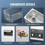 6L Ultrasonic Cleaner with Heater Timer & Basket, Professional Digital Sonic Cavitation Machine, 180W V952-XNKZCSBQXJ6LXGH6VV3