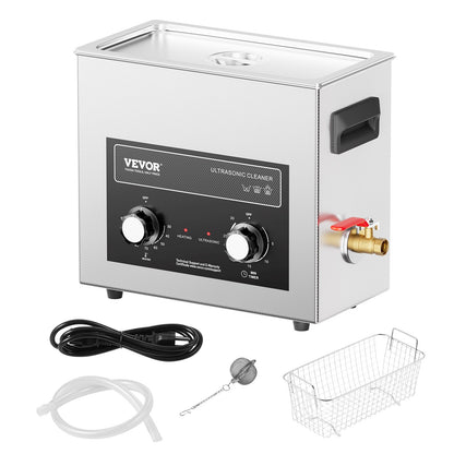 6L Ultrasonic Cleaner with Heater Timer & Basket, Professional Digital Sonic Cavitation Machine, 180W V952-XNKZCSBQXJ6LXGH6VV3