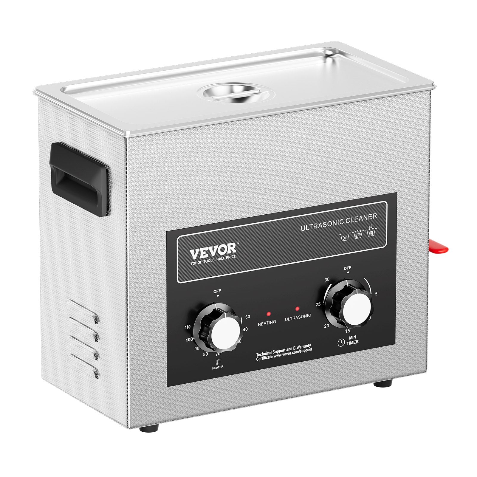6L Ultrasonic Cleaner with Heater Timer & Basket, Professional Digital Sonic Cavitation Machine, 180W V952-XNKZCSBQXJ6LXGH6VV3