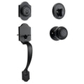 Front Door Handle and Deadbolt Set, Matte Black Front Door Lock Set with Interior Knob, Single Cylinder V952-XNSBYGHDSHXLS59N0V0