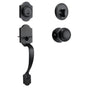Front Door Handle and Deadbolt Set, Matte Black Front Door Lock Set with Interior Knob, Single Cylinder V952-XNSBYGHDSHXLS59N0V0