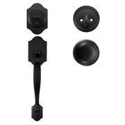 Front Door Handle and Deadbolt Set, Matte Black Front Door Lock Set with Interior Knob, Single Cylinder V952-XNSBYGHDSHXLS59N0V0