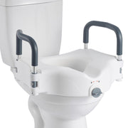 Raised Toilet Seat with Arms, 136.1 kg Load Capacity, 127 mm Lift Height, Widened Commode Elevated Toilet V952-XNSDSJGMTZD5HIUXQ001V0