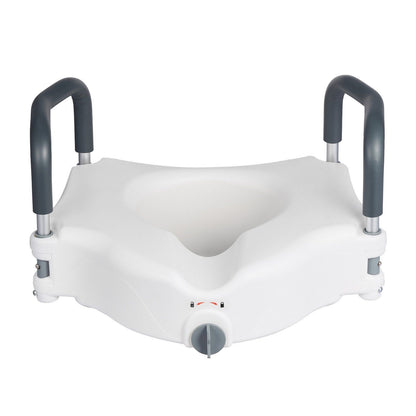 Raised Toilet Seat with Arms, 136.1 kg Load Capacity, 127 mm Lift Height, Widened Commode Elevated Toilet V952-XNSDSJGMTZD5HIUXQ001V0