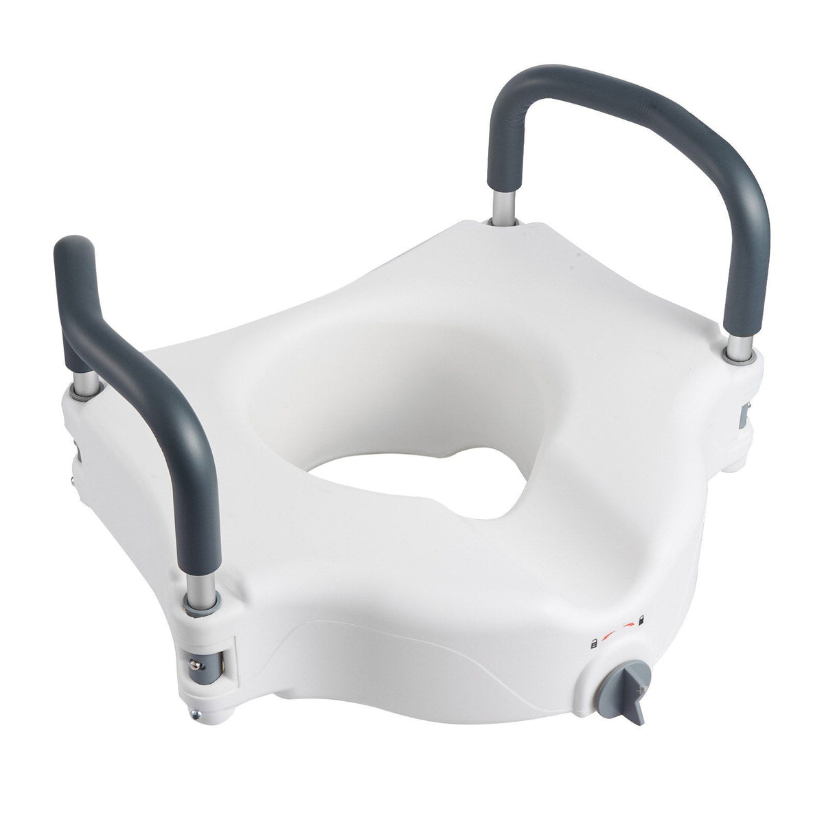 Raised Toilet Seat with Arms, 136.1 kg Load Capacity, 127 mm Lift Height, Widened Commode Elevated Toilet V952-XNSDSJGMTZD5HIUXQ001V0