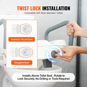 Raised Toilet Seat, 5" Height Raised, 350 lbs Weight Capacity, for Round and Elongated Toilet, Twist Lock V952-XNSDSJGMTZDD2MQ2TV0