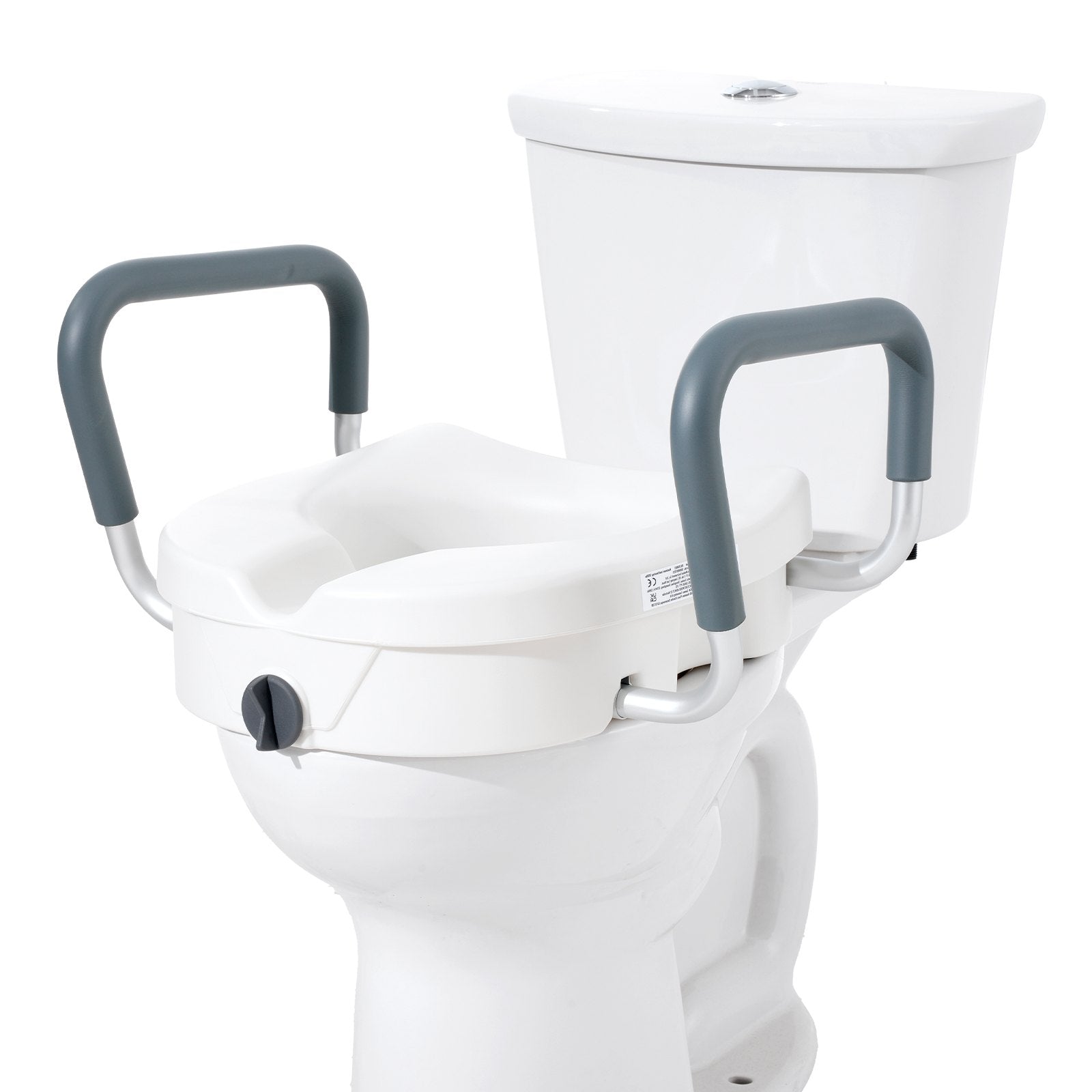 Raised Toilet Seat, 5" Height Raised, 350 lbs Weight Capacity, for Round and Elongated Toilet, Twist Lock V952-XNSDSJGMTZDD2MQ2TV0
