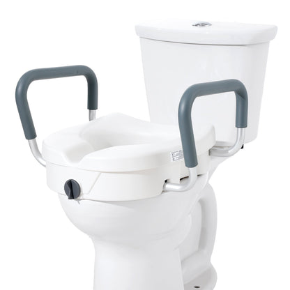 Raised Toilet Seat, 5" Height Raised, 350 lbs Weight Capacity, for Round and Elongated Toilet, Twist Lock V952-XNSDSJGMTZDD2MQ2TV0