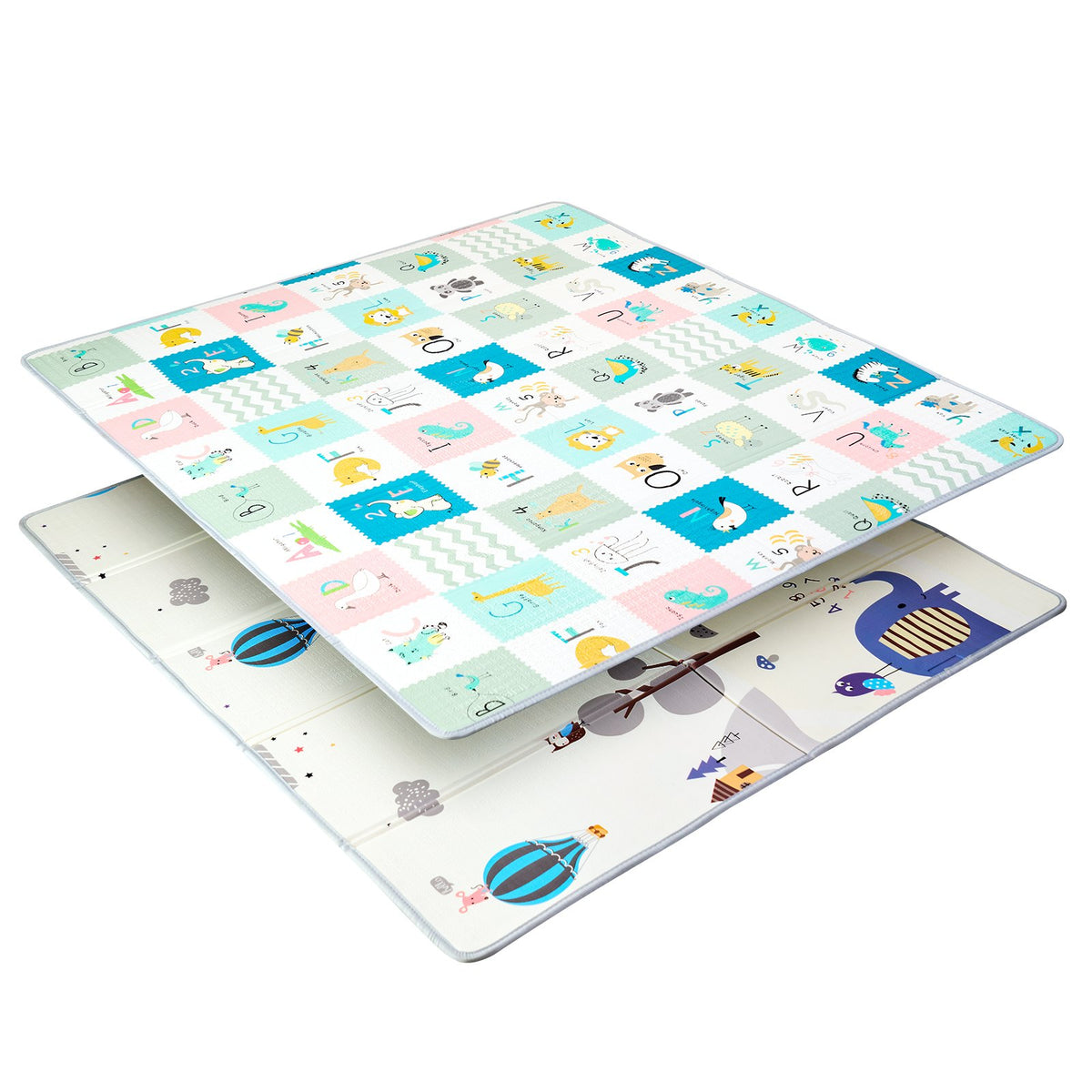 Baby Play Mat, 71""x79"" Extra Large Baby Crawling Mat, Non-Slip One-Piece Foam Baby Playmat, Foldable V952-XPEPXDXPE04Y38F4DV0