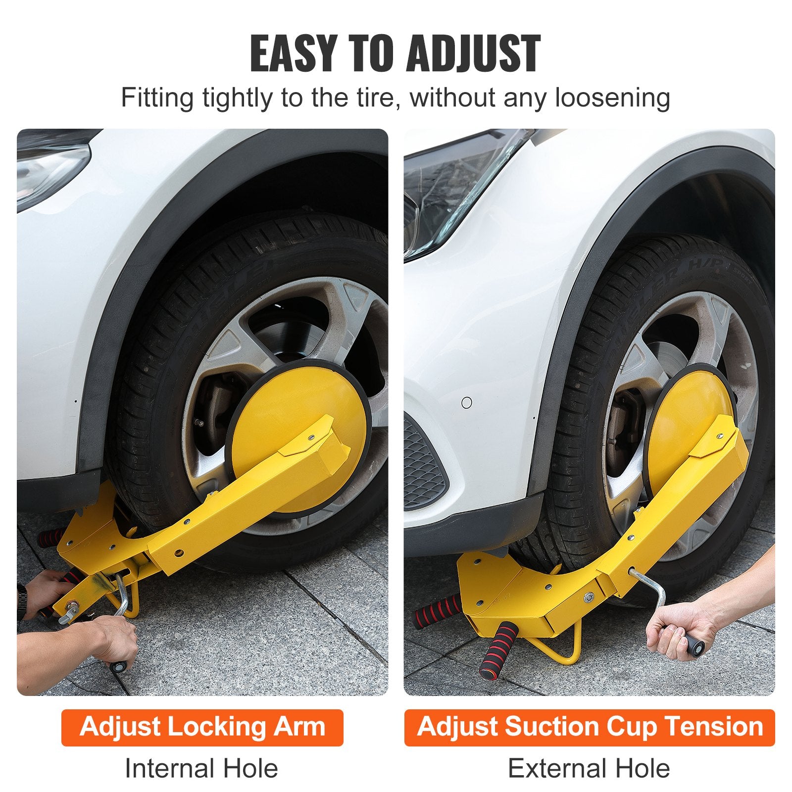 Wheel Lock Clamp, 1 Pack Trailer Wheel Lock, Heavy-Duty Anti Theft Tire Lock, Adjustable Tire Boot Lock Tire V952-XPSLTS1J0000E14V9V0
