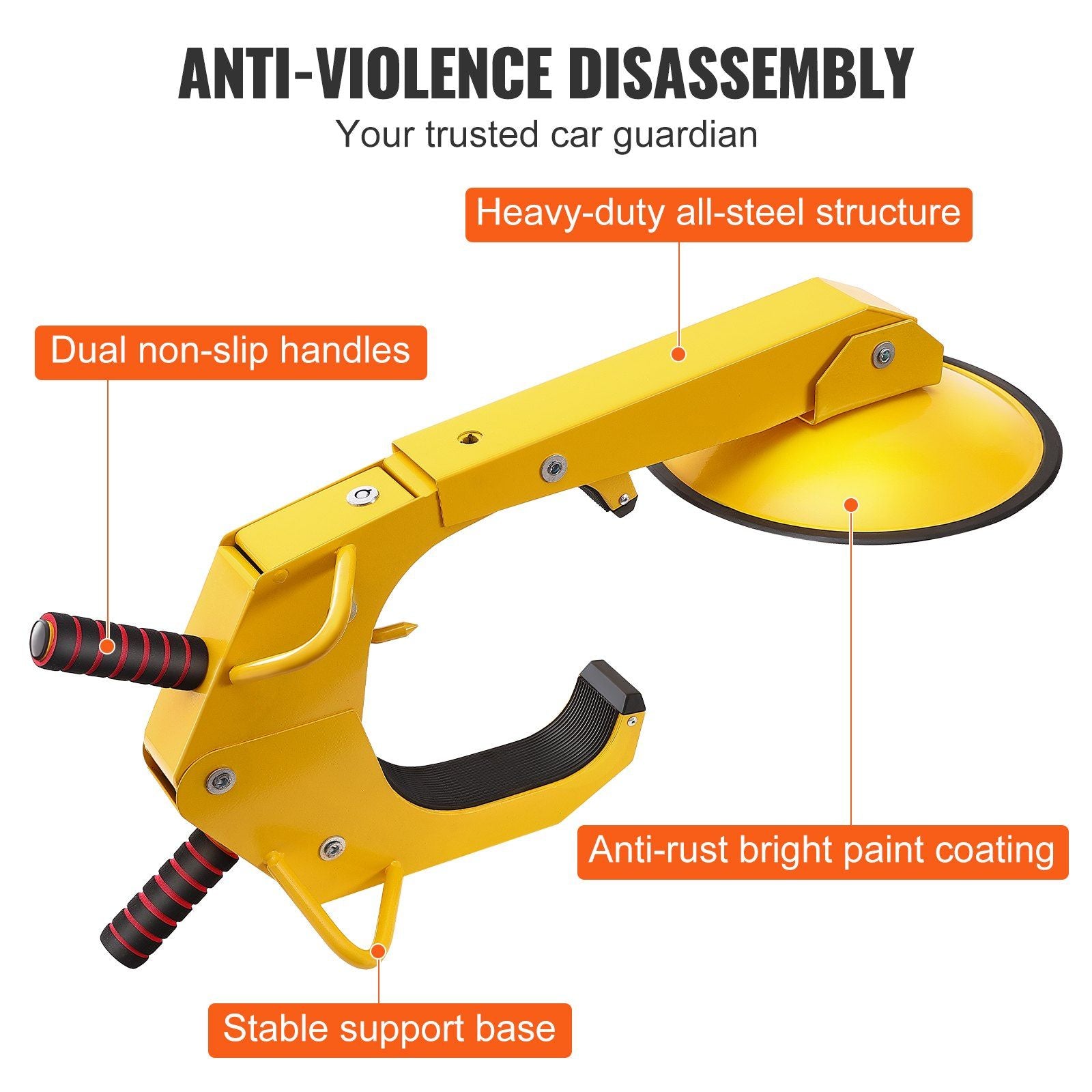 Wheel Lock Clamp, 2-Pack Trailer Wheel Lock, Heavy-Duty Anti Theft Tire Lock, Adjustable Tire Boot Lock Tire V952-XPSLTS2J00007KCB3V0