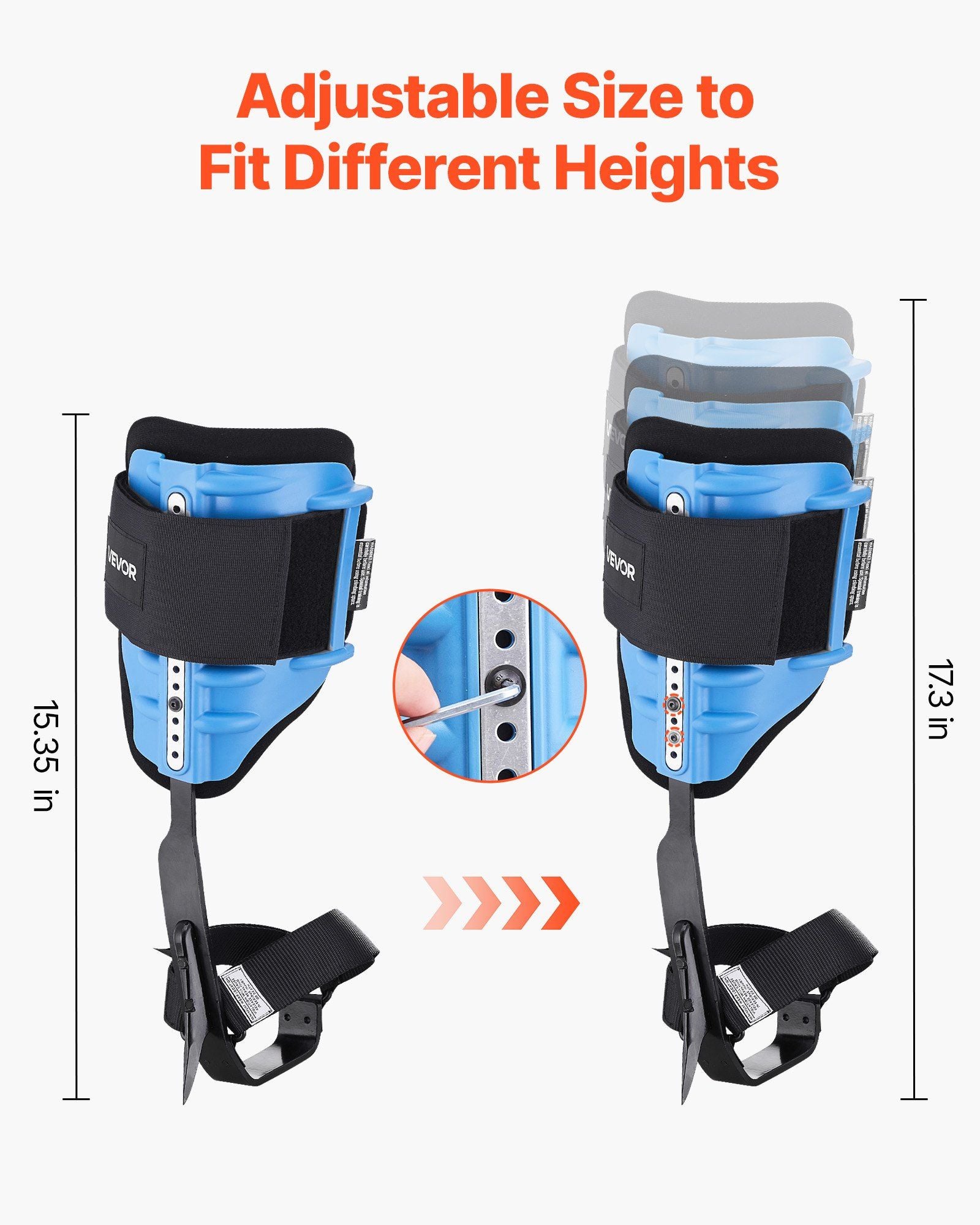 Tree Climbing Spikes, Height-Adjustable Tree Climbing Gear with Straps & Padding Cushion, 159 kg Load V952-XPSZZDPKQMFHCUIBM001V0