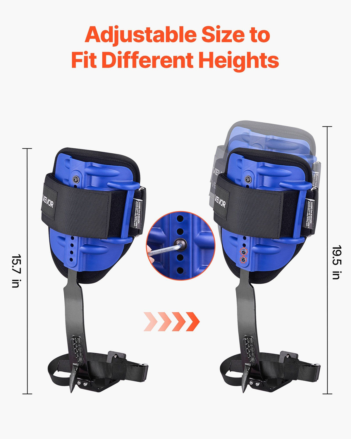 Tree Climbing Spikes Set, Height-Adjustable Tree Climbing Gear with Straps & Harness, 159 kg Load Capacity, V952-XPSZZZHKJCKSOXN33002V0