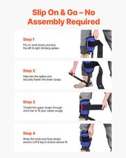 Tree Climbing Spikes Set, Height-Adjustable Tree Climbing Gear with Straps & Waist Harness, 159 kg Load V952-XPSZZZHKJCKSUJVZX002V0
