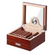 Cigar Humidor, Glass Top Cigar Humidor Box, Handmade Spanish Cedar Wood Cigar Desktop Box, Cigar Storage Case V952-XQBSJMTKJ203V80ZUV0