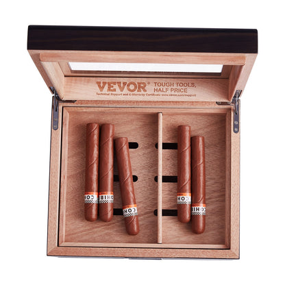 50 Cigar Humidor Glasstop Cedar Cigar Box Humidifier & Hygrometer & Drawer V952-XQBSJMTKJ3055E7JTV9