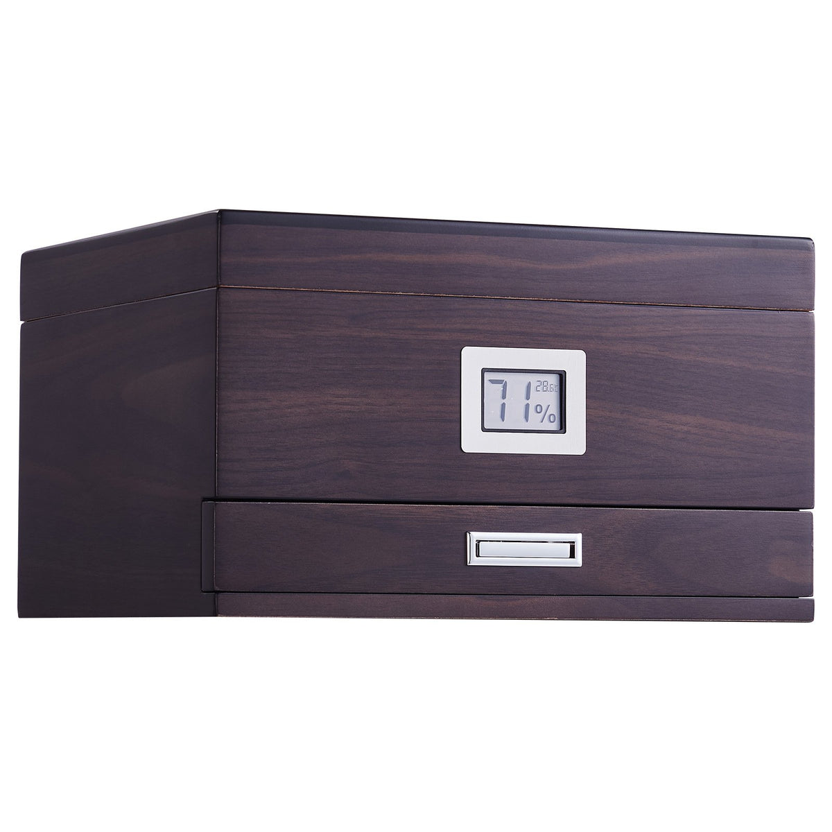 50 Cigar Humidor Glasstop Cedar Cigar Box Humidifier & Hygrometer & Drawer V952-XQBSJMTKJ3055E7JTV9